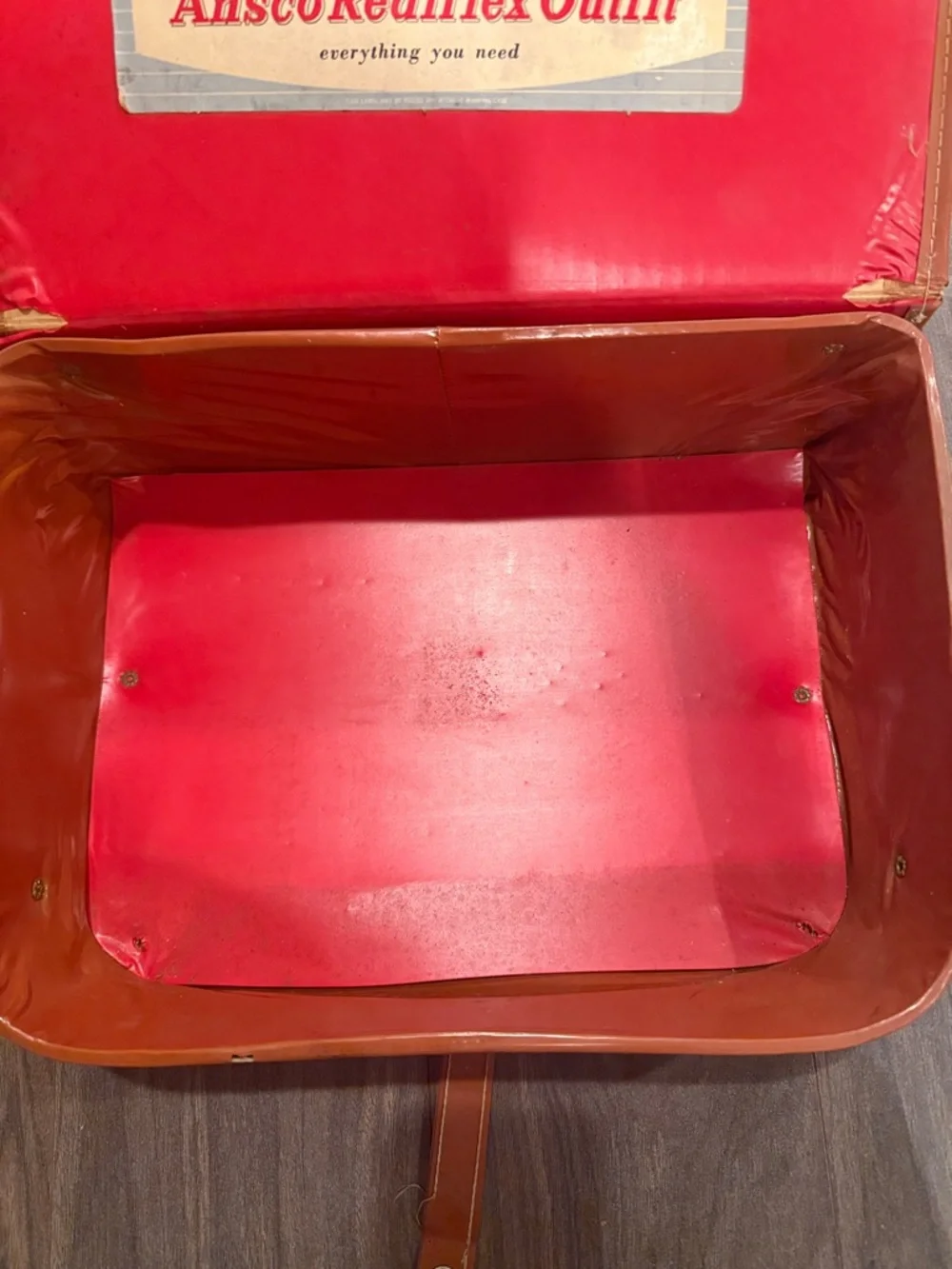 Ansco Rediflex Outfit Vintage Camera Case - Red Interior